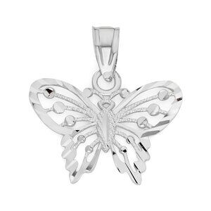 925 Sterling Silver Butterfly Pendant - Animal Jewelry Gifts for Her